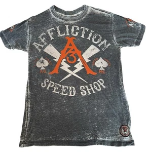 Vintage Affliction Live Fast Speed Shop American Customs Spade T-shirt Men’s XL - Picture 1 of 10