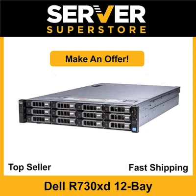 Dell PowerEdge R730XD Server 2x E5-2667 V3 - 3.2GHz H730 64GB RAM 2x 4TB SATA - Image 1 of 4