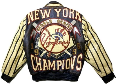 Jeff Hamilton MLB New York Yankees Genuine Leather Jacket size XS 1996's Vintage - Image 1 of 4
