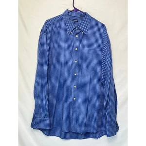 Gitman Bros Herren XXL blau grün kariert Langarm Knopfleiste Hemd USA - Bild 1 von 8