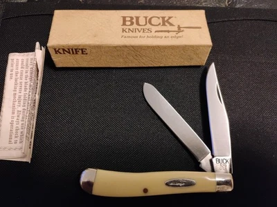 DE COLECCIÓN BUCK 329 U.S.A. TRAPPER MODELO NO 0329-YW CÓDIGO DE FECHA PREVIA Foto 1 de 4