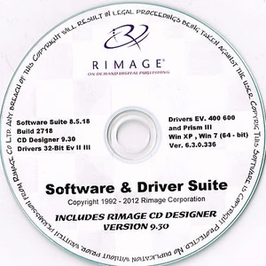 RIMAGE EVEREST & PRISM SOFTWARE AND DRIVER SUITE AND RIMAGE CD LABELER - Picture 1 of 1