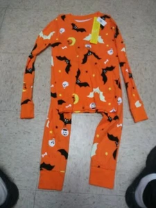 Nwt Old NAVY Boys Pajama SET Bats Orange XL 12 Cotton - Picture 1 of 1