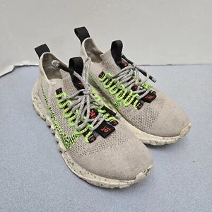 Nike Mens Space Hippie 01 Vast Grey Electric Green Sneakers DJ3056-004 Size 5 - Picture 1 of 10