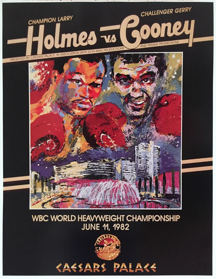 Réplica Póster Reproducción Pelea Boxeo Larry Holmes vs. Gerry Cooney Foto 1 de 1