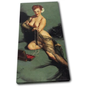 Vintage Girl Poster Retro Pin-ups Nude SINGLE Leinwand Kunst Bild drucken - Bild 1 von 1