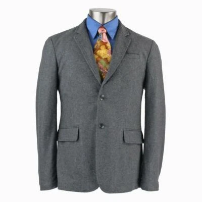 LKNW RAG & BONE Sz 40 Unstructured Blazer Jacket Dark Gray Herringbone Wool USA - Image 1 of 4
