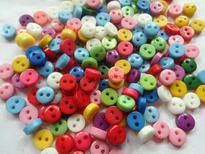 300pcs 6mm Small Candy color round resin buttons baby DIY doll sewing/scrapbook - Image 1 of 2