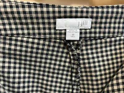 Stretch cotton pants J.Jill beige black checks plaids 18 1X  ankle length - Image 1 of 4