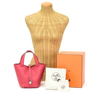 HERMES Picotin Lock PM 18 Taurillon Clémence Leather Silver Hardware 2016 Pink - Bild 1 von 13