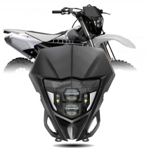 LED Hi/Lo Headlight With Black Shell For Yamaha WR250F WR450F 2012-2016 Kawasaki - Picture 1 of 8