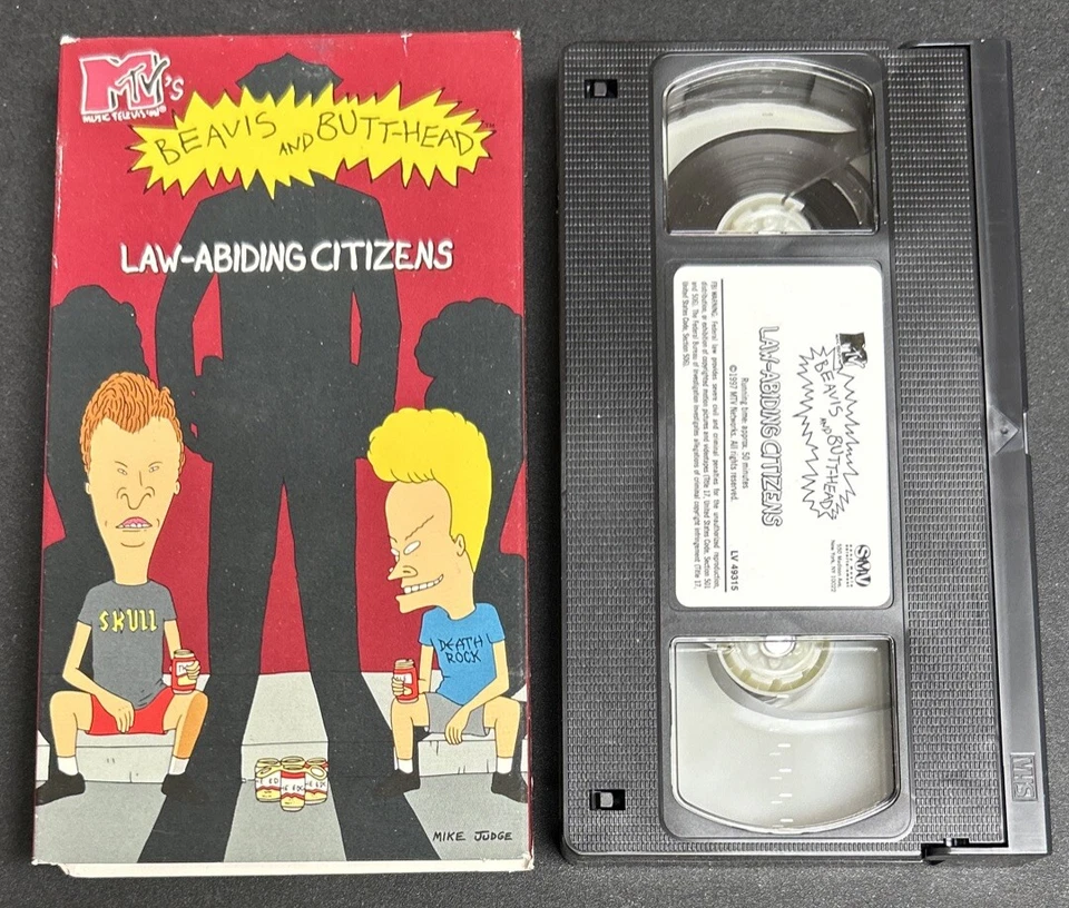 Beavis and Butt-Head Law-Abiding Citizens VHS Tape MTV Cartoon Comedy 1997 Used - Image 1 of 4