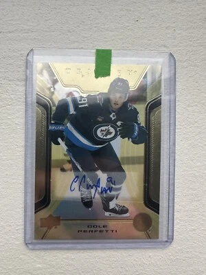 23-24 Trilogy Hockey Base Gold Auto #33 Cole Perfetti - Image 1 of 2