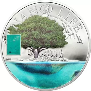 Cook Islands, 2015, 10$, NANO LIFE! With NANO Chip! 50g Silver Proof Coin - Picture 1 of 5