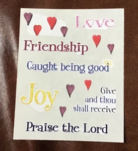 Creative Memories Inspirational Christian Stickers LOVE & FRIENDSHIP * - Picture 1 of 1