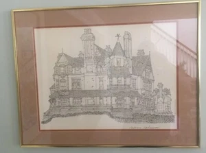 Nevin Robinson Signed Print Pittsburgh Shadyside House - Picture 1 of 5