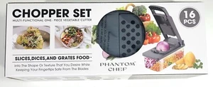 Phantom Chef 16 Piece Chopper Set w/ Container For Veggies, Cheese, And More - Picture 1 of 5