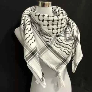 Sciarpa araba Keffiyeh Shemagh tutta originale made in Palestine Kufiya Arafat - Foto 1 di 5