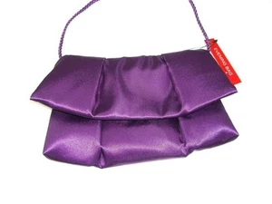 W381 Style & Co. 'Pointed Foldover' VWomen's Purple Mini Handbag Evening Purse - Picture 1 of 2