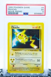 PSA 5 PIKACHU #4 First Movie Black Star Promo 1999 - Pokemon Card WOTC - Bild 1 von 2