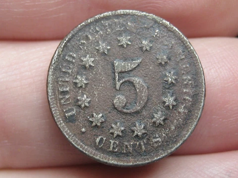1867-1883 Shield Nickel 5 Cent Piece, No Rays Cover