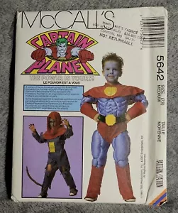 McCalls Sewing Pattern 5642 CAPTAIN PLANET Childrens Costume Size 7-8 Medium VTG - Picture 1 of 3