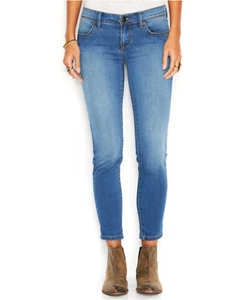 Pantalones de mezclilla ajustados de tiro medio Free People Ella Roller Crop Lou, talla 31 NUEVO - Imagen 1 de 4