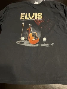 Vintage Long Sleeve Elvis Has Left The Building Shirt Size XL - Picture 1 of 8