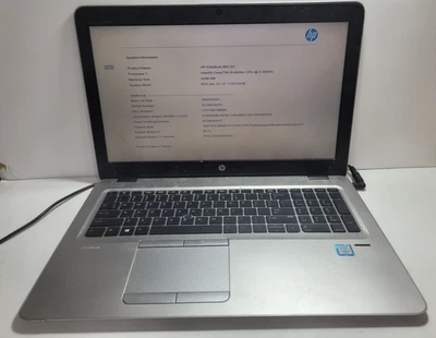 HP EliteBook 850 G3 w/i5-6200U, 4GB RAM, 15.6" Laptop for Repair #0394 - Image 1 of 4