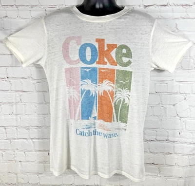 Camiseta Coca-Cola Coca-Cola Talla Mediana Blanca Peso Ligero Nueva Con Etiquetas Foto 1 de 4