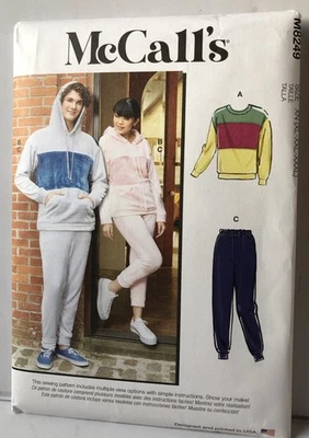 McCall's Sewing Pattern M8249  Hoodie Sweatshirt Joggers Sizes XL- XXL-XXXL UC - Image 1 of 3