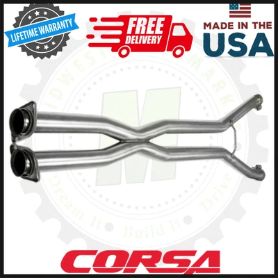 Componente de escape CORSA 2,5" X-Pipe | Se adapta a Chevrolet Corvette C6 06-08 6,0 L/6,2 L Foto 1 de 4