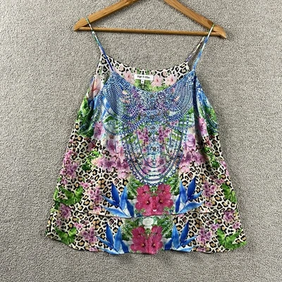 Gigi & Ella Camisole Top Size M Hippie Cami Tank Blouse Y2K Summer Beaded - Image 1 of 4