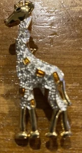 Vintage by Roman Giraffe Brosche, Emaille/Strass/goldfarben - Bild 1 von 6