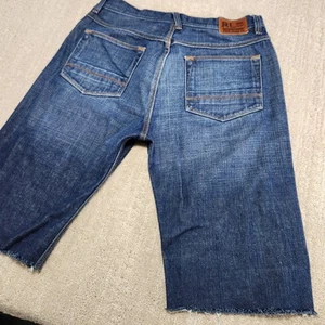Vintage Ralph Lauren Denim Shorts Men 32 Cut Off Jorts Polo Jeans Co RL Patch - Picture 1 of 9