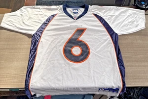 Denver Broncos NFL Reebok Jay Cutler #6 Mens Jersey White Mesh Size Large - Picture 1 of 9