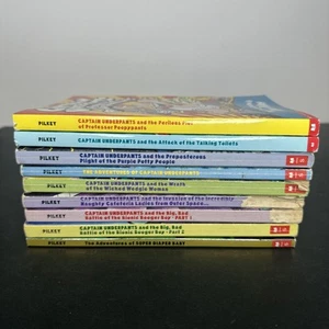Lot of 8 Captain Underpants Books by Dav Pilkey Paperback + Super Diaperbaby - Picture 1 of 15