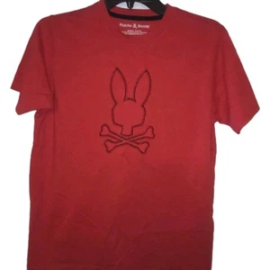 NWT Psycho Bunny Boys Shirt Red Cotton Tee XL 18/20 Logo - Picture 1 of 9