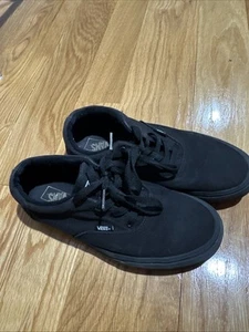 Vans 7 Kids Black Sneakers Shoes Flats Boys Girls - Picture 1 of 6