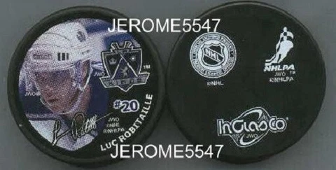 LOS ANGELES KINGS LUC ROBITAILLE Color Player PUCK - #AGL Cover