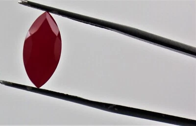Ruby Opaque AAA Rated Lab Created Faceted Marquise Jewelry Stone 3x6 to 16x22mm - Image 1 of 4