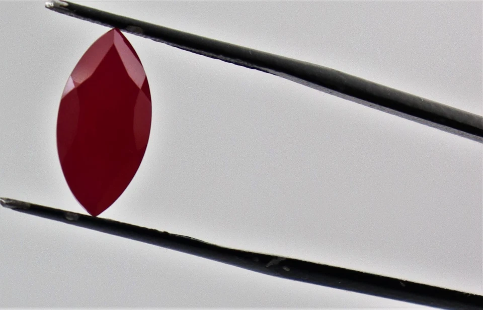 Ruby Opaque AAA Rated Lab Created Faceted Marquise Jewelry Stone 3x6 to 16x22mm - Image 1 of 4