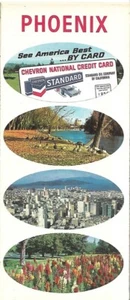 1967 CHEVRON OIL COMPANY Road Map PHOENIX Arizona Mesa Tempe Scottsdale Glendale - Picture 1 of 4