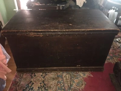 Raro siglo XIX. Penna. Baúl Hope alemán antiguo primitivo hecho a mano manta cofre Foto 1 de 4