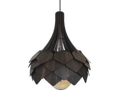 Lámpara colgante ramo de madera decorativa vanguardista, 14x15 pulgadas Foto 1 de 3