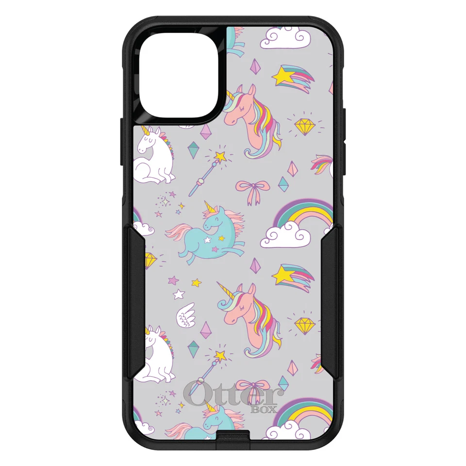 OtterBox Commuter for Apple iPhone (Pick Model) Unicorn Rainbow Wand - Grey - Image 1 of 1