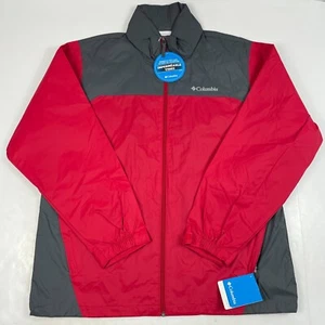 Columbia Jacket Mens Large Red Glennaker Rain Full Zip Waterproof Hiking Fishing - Picture 1 of 14