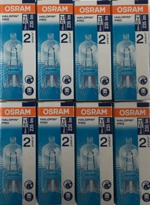 8x Osram 20W G9 Halogen Capsule 240volt 20W = 25W 240v 20 Watt Clear 66720 eco - Image 1 of 4