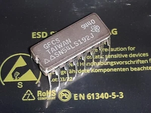 5pcs SN54LS192J, SYNCHR. DEC.4-BIT UP/DOWN COUNT. (DUAL CLOCK W. CLEAR) CERDIP16 - Bild 1 von 1
