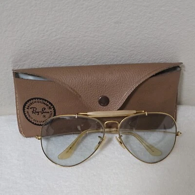 VTG 60s Ray Ban B&L Aviator Frame Only Goldtone Outdoorsman Sunglasses 6214 READ - Image 1 of 4